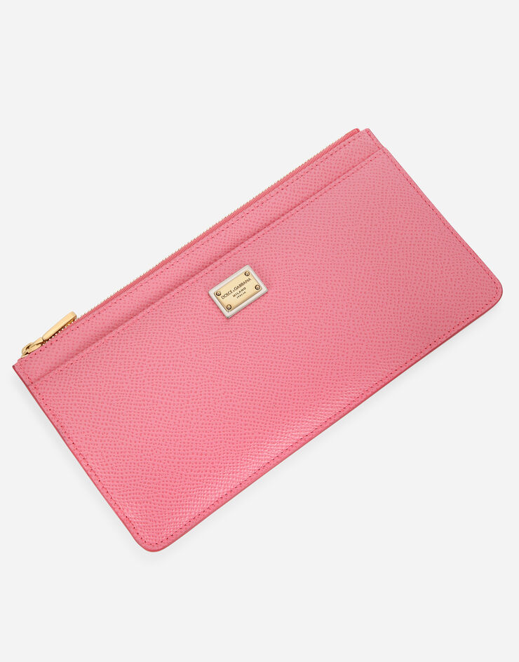 Dolce & Gabbana Large card holder with tag Pink BI1265A1001