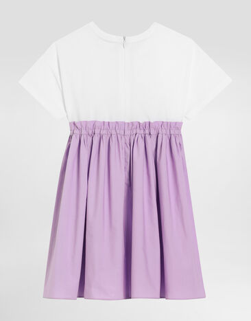 Dolce & Gabbana Poplin and jersey dress Multicolor L5JD8AG7O3U