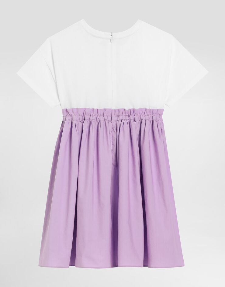 Dolce & Gabbana Poplin and jersey dress Multicolor L5JD8AG7O3U