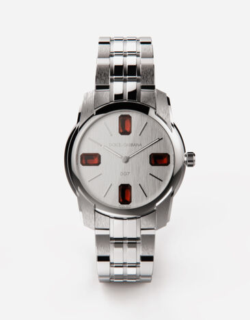 Dolce & Gabbana Reloj de acero y rodolitas Burdeos WWEEGGWW045