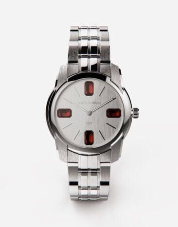 Dolce & Gabbana Reloj de acero y rodolitas Negro WWFE1SWW066