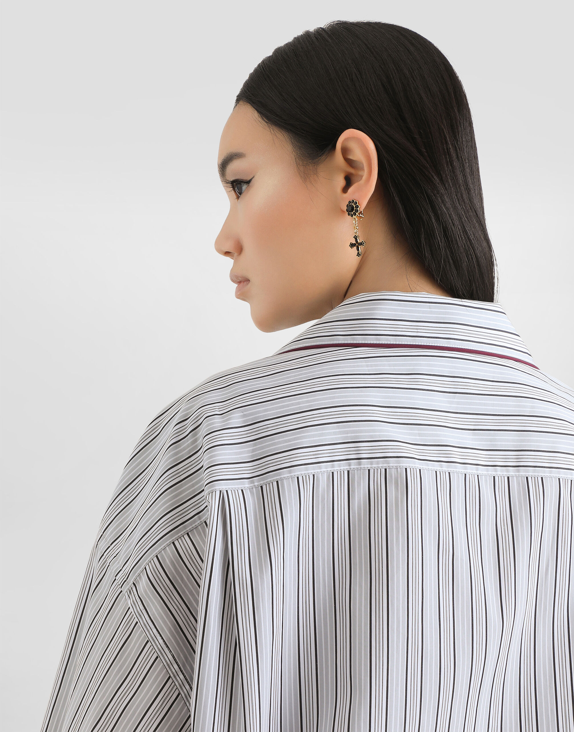 Striped poplin shirt in Multicolor for Women | Dolce&Gabbana® US