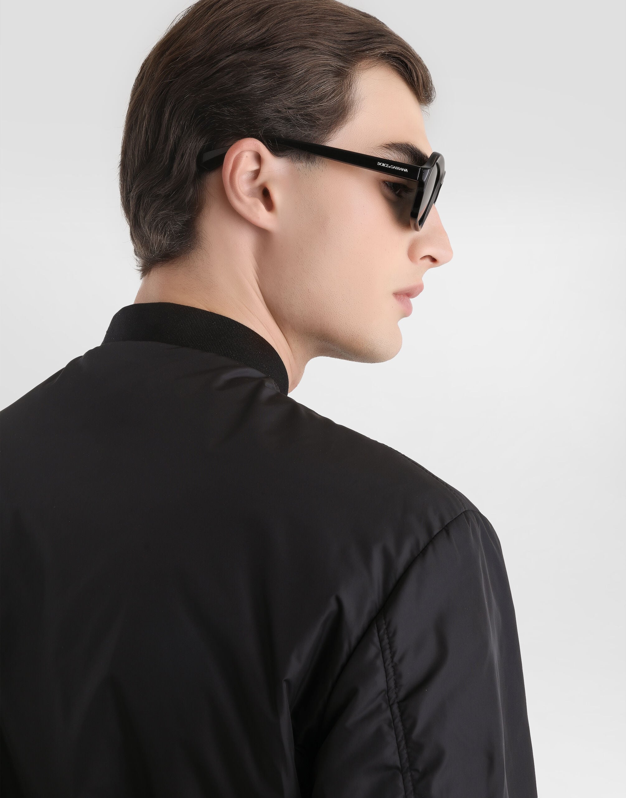 Jacket with patch in Black for Men | Dolce&Gabbana® US