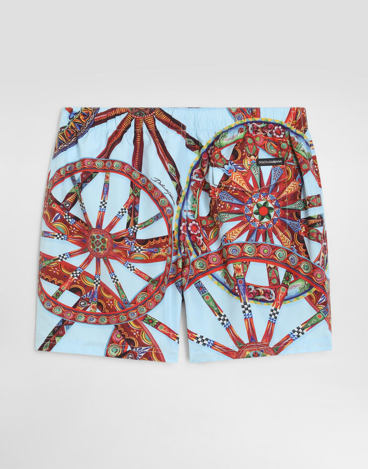 Dolce & Gabbana Carretto-print nylon swim boxer shorts Multicolor L4J818ON0I6