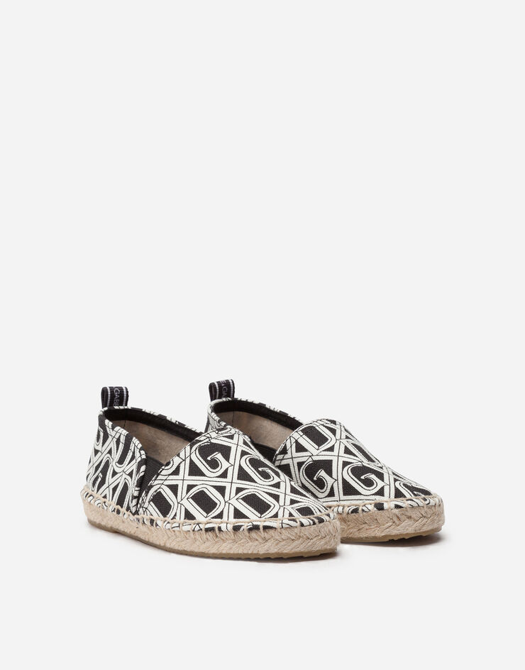 Dolce & Gabbana ESPADRILLAS IN CANVAS WITH DG NET PRINT NERO DD0110A7131