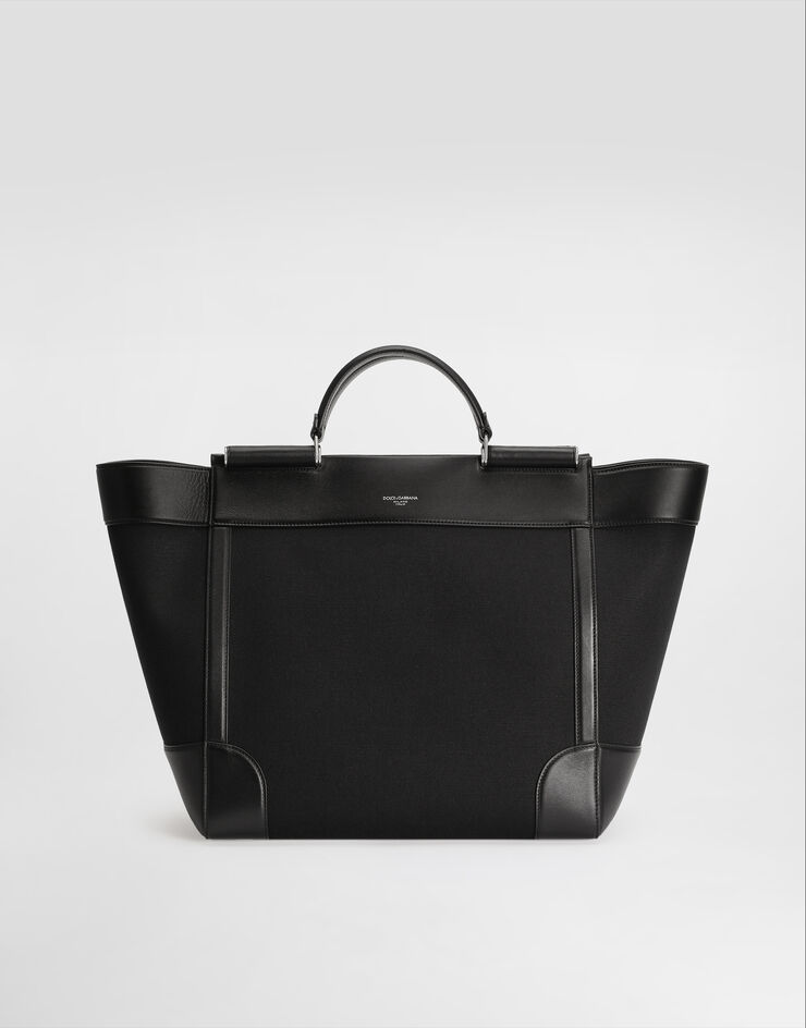 Dolce & Gabbana 小牛皮与草编手袋 黑 BM2448A9C21