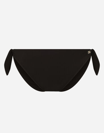 Dolce & Gabbana Bikinislip mit Schleifen SCHWARZ O2A06JFUGA2