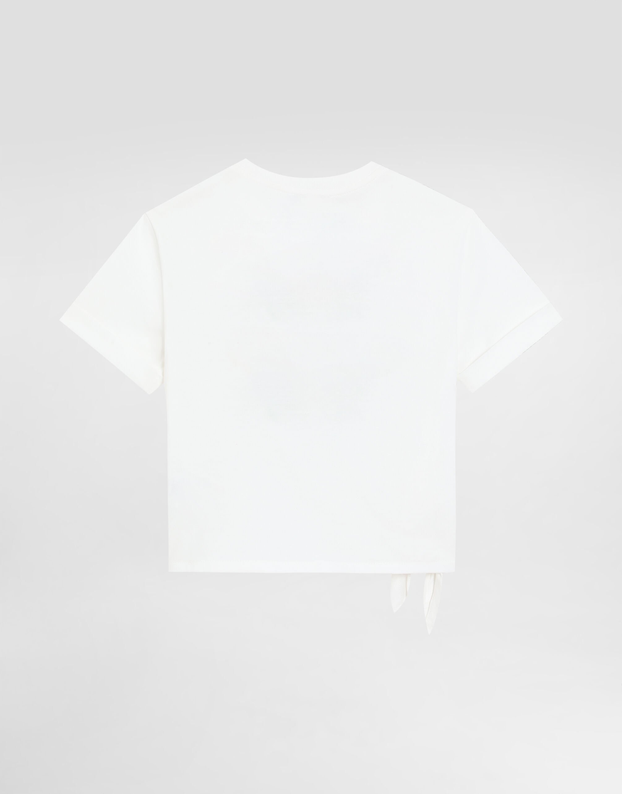 Dolce & Gabbana DGロゴ フラワー ショートTシャツ ホワイト Dolce & Gabbana DGロゴ フラワー ショートTシャツ ホワイト