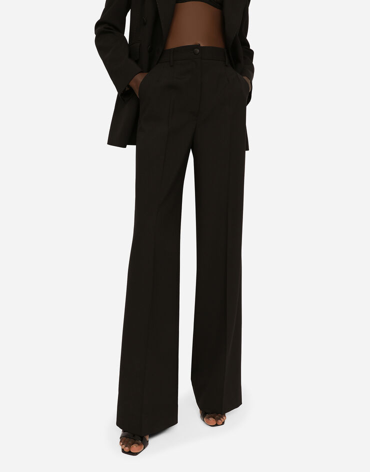 Dolce & Gabbana Flared woolen pants Black FTBQZTFUBAJ
