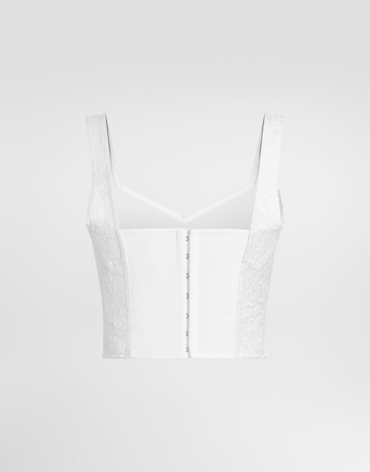 Dolce & Gabbana Top bustier en brocado Dolce & Gabbana Top bustier en brocado White F7BB1THJMR4