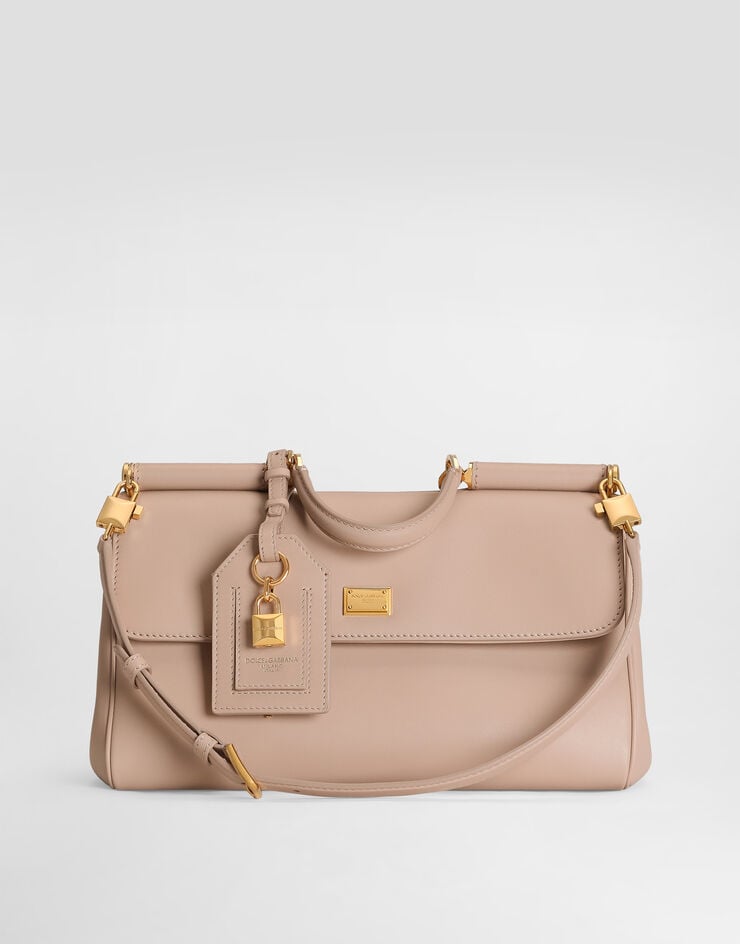 Dolce & Gabbana Medium My Sicily handbag in plongé calfskin Beige BB7782B7321
