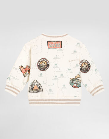 Dolce & Gabbana 맵 프린트 오버사이즈 스웨트셔츠 Print L1JWDOII7IN