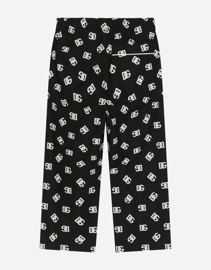 Dolce & Gabbana Poplin pajama trousers with DG logo print Multicolor L43P44G7IJ3