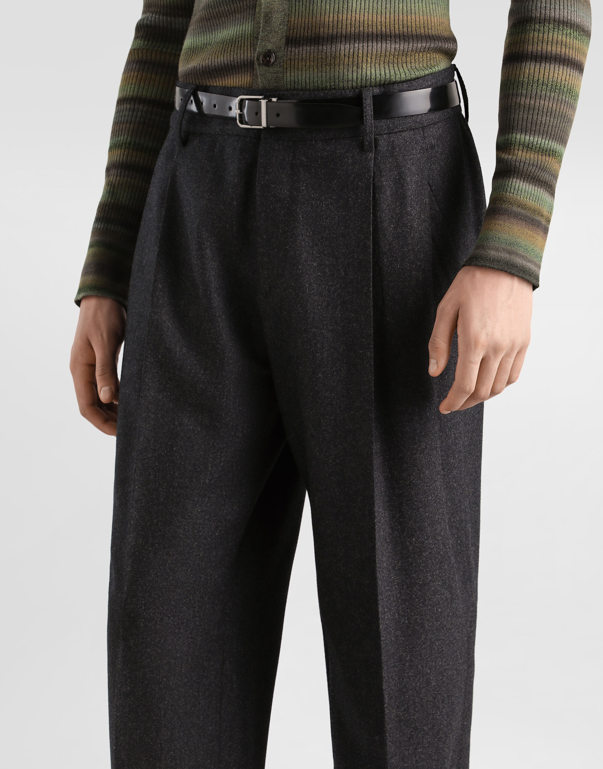 Wool flannel trousers - thumbnail 4