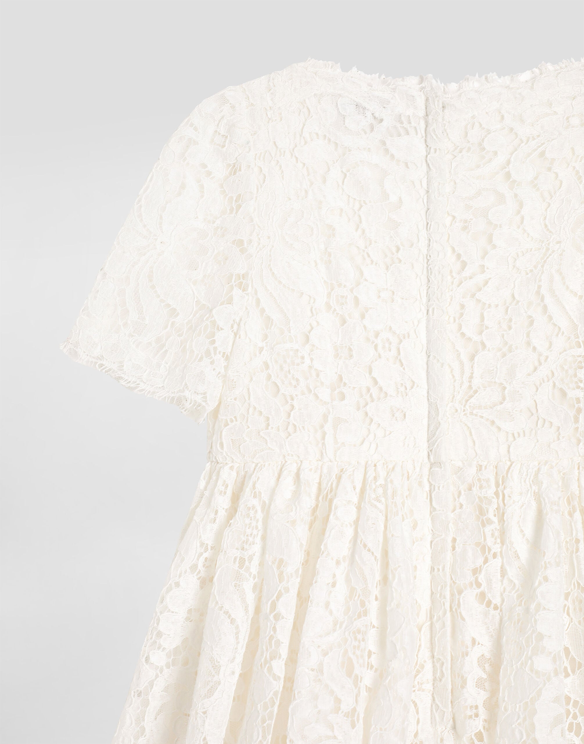 Whiteのガールズ レース ドレス | Dolce&Gabbana®