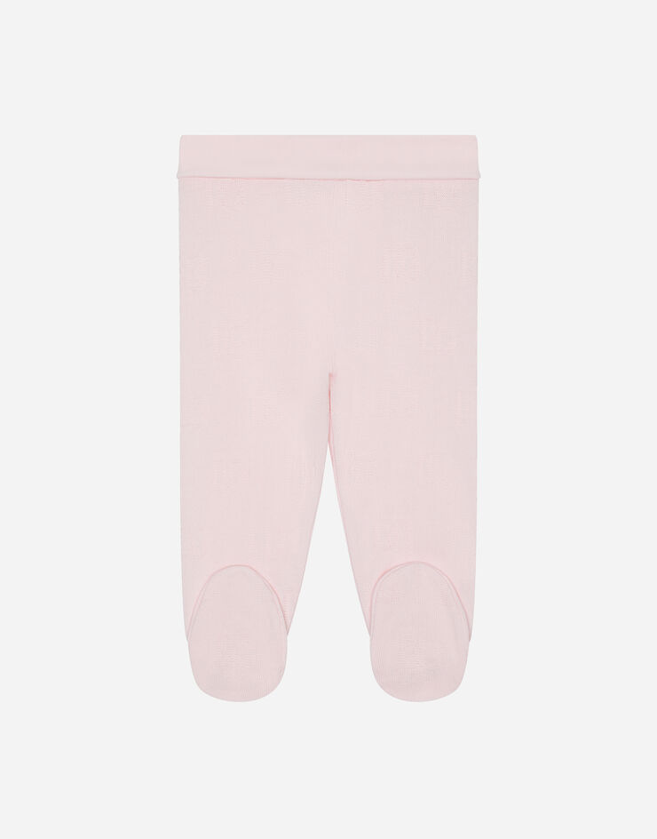 Dolce & Gabbana Jersey pants with jacquard DG logo Pink L1JPGIG7EY9