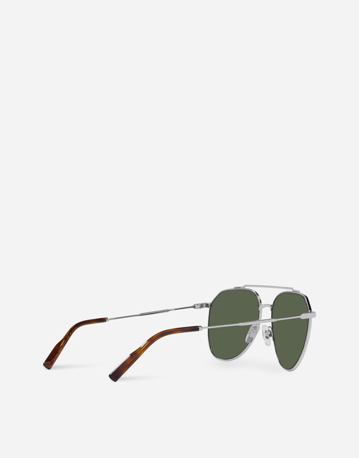Dolce & Gabbana نظارة شمسية Diagonal Cut فضي VG2296VA59A