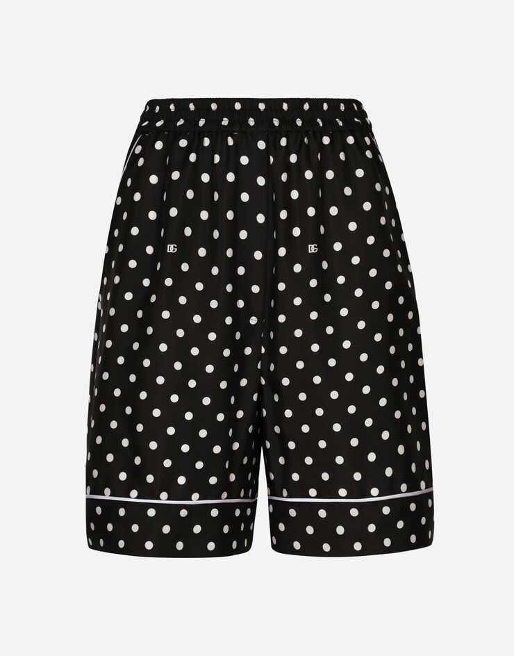 Dolce & Gabbana Bermudas tipo pijama de seda con estampado de lunares Imprima FTAM7TIS1VM
