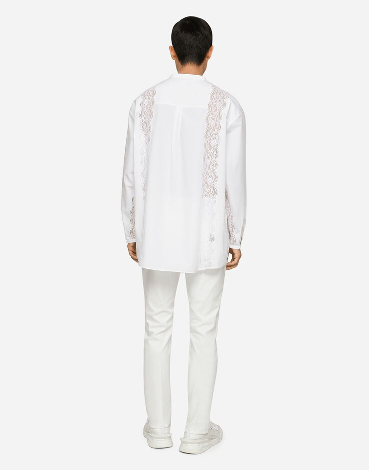 Dolce & Gabbana 标牌弹力棉质长裤 白 GVB6ETFUFMJ