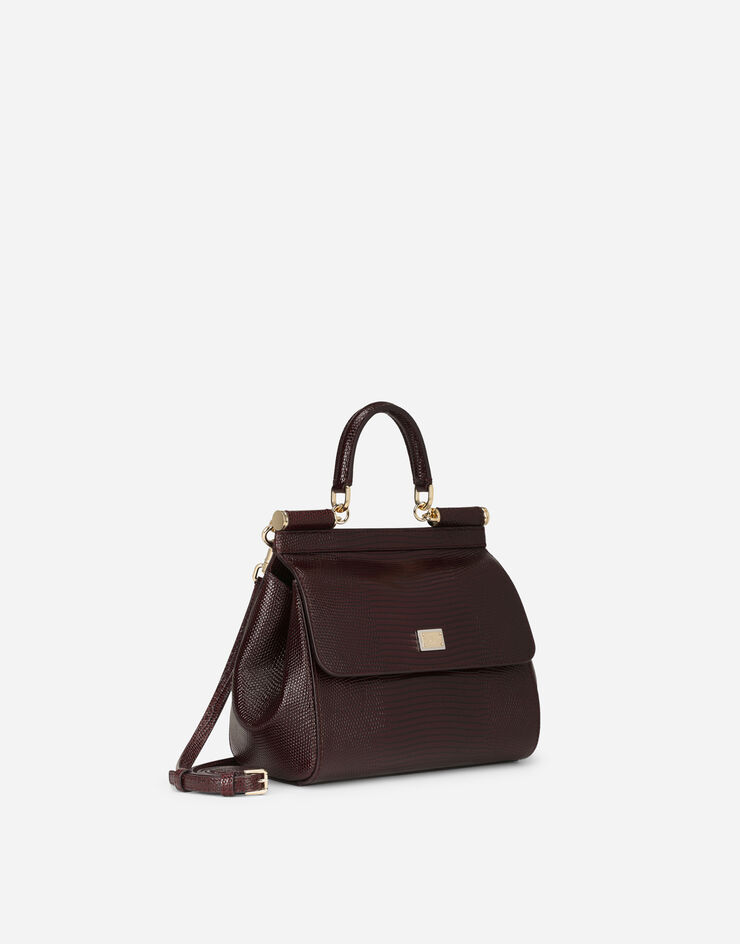 Dolce & Gabbana حقيبة يد Sicily متوسطة نبيذي BB6003B1095