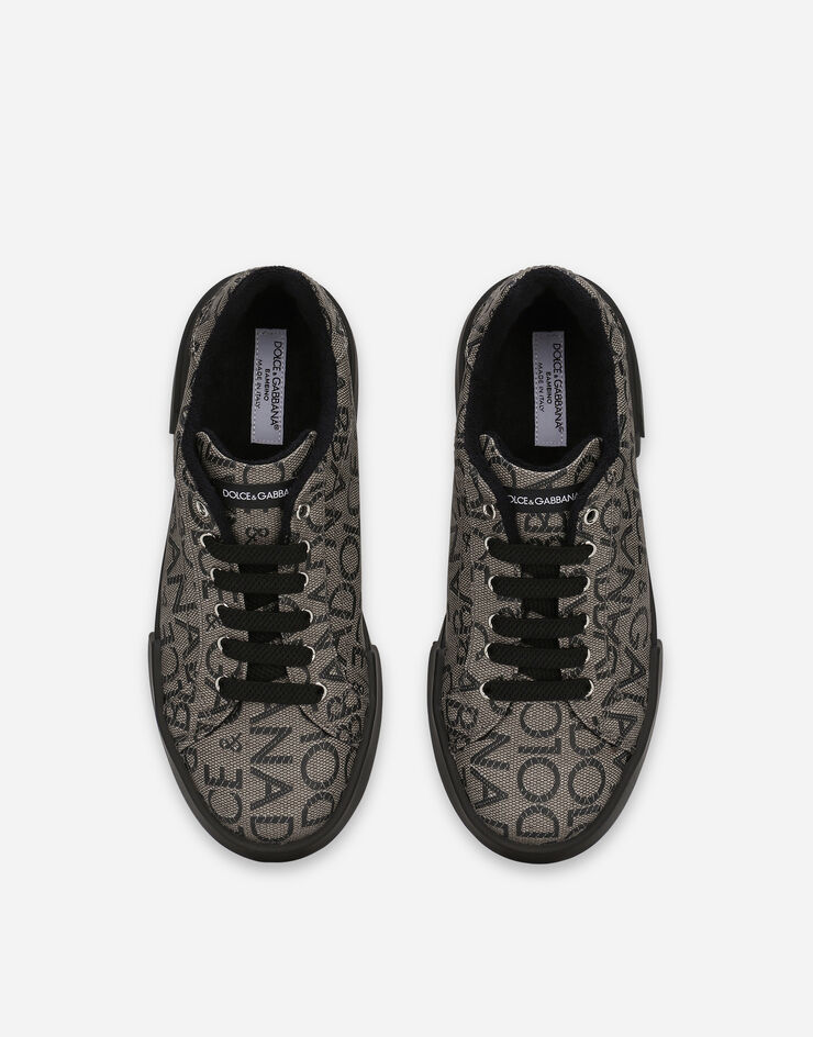 Dolce & Gabbana Sneaker Portofino aus Logo-Jacquard beschichtet Mehrfarbig DA0702AJ699