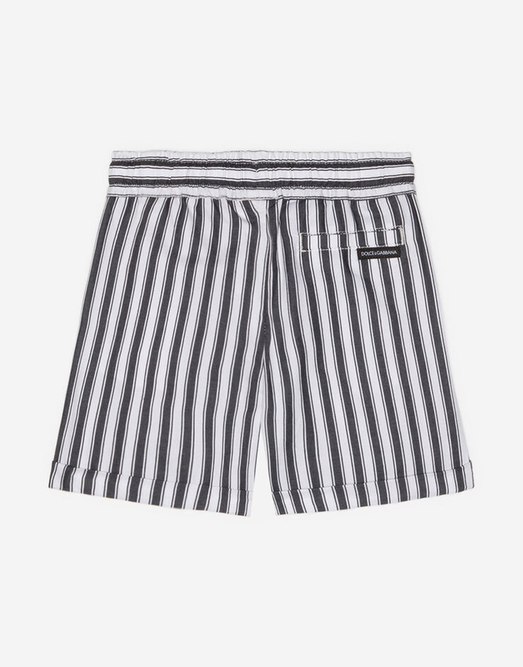 Dolce & Gabbana Single-breasted poplin suit with striped print GRIGIO L11U73G7VYH