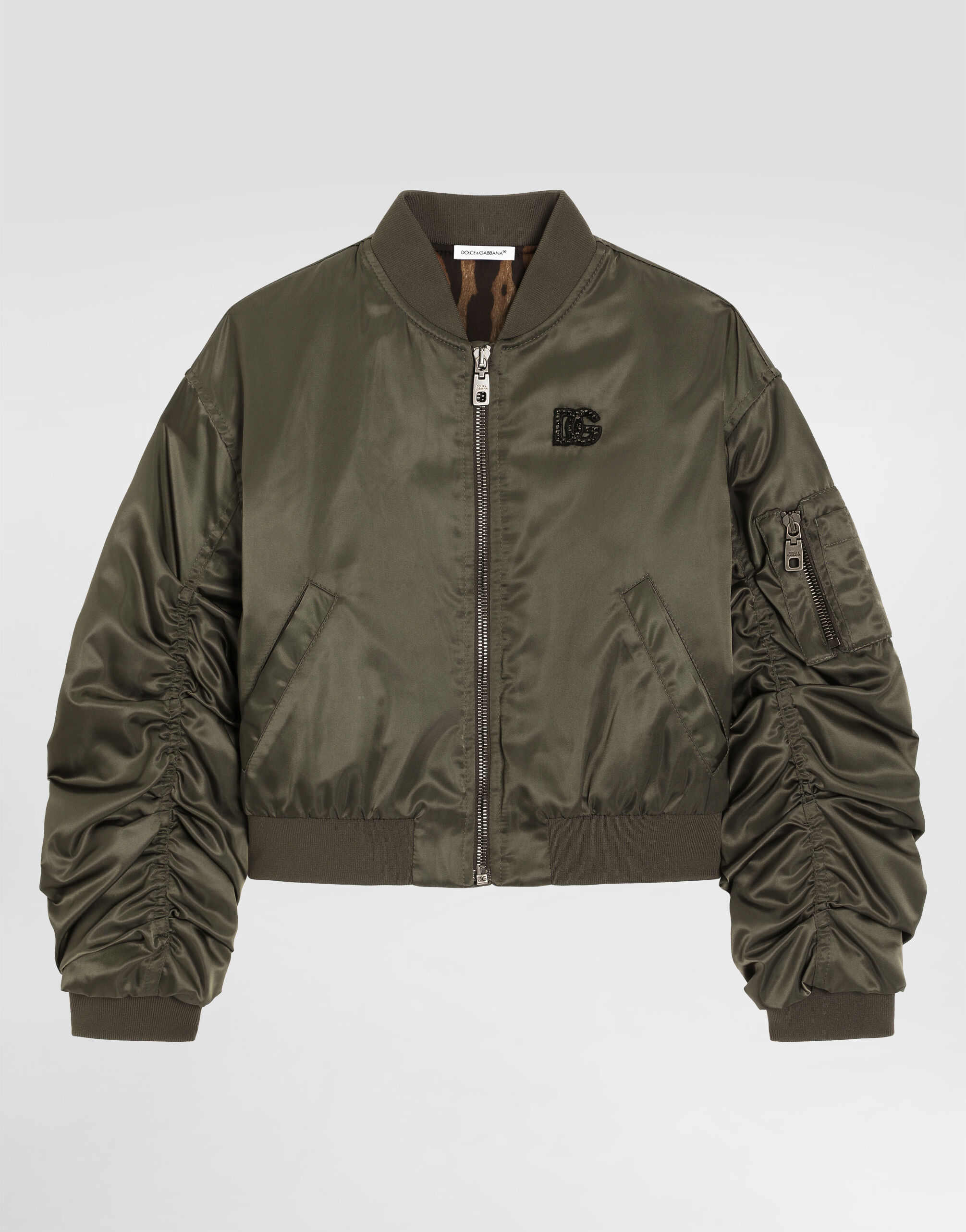 Nylon canvas bomber jacket