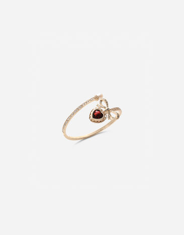 Dolce & Gabbana Devotion Bracelet 18kt yellow gold, rhodolite garnet and sapphires Gold WBMC1GWGAR1