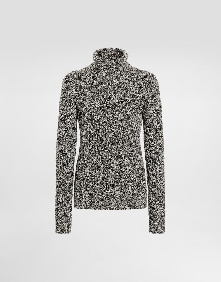 Dolce & Gabbana Rollkragenpullover aus Wollmix Multicolor GXW37TJFMIK