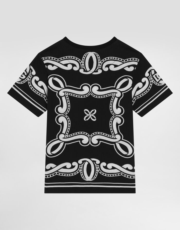 Dolce & Gabbana Camiseta de punto con estampado Bandana Imprima L4JTHUII7FY