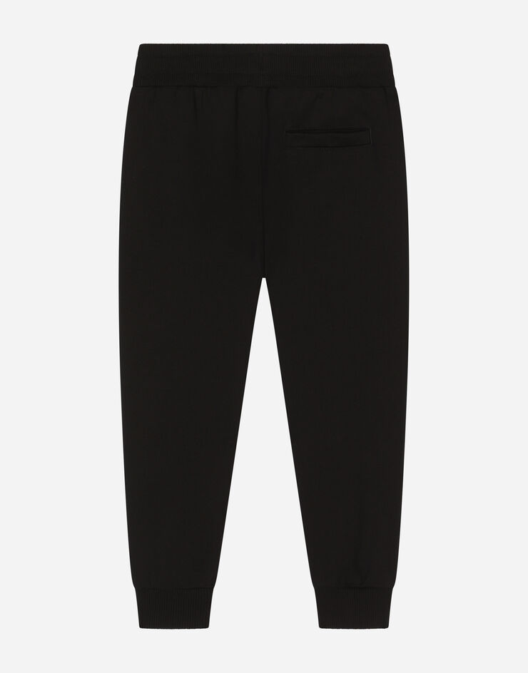 Dolce & Gabbana Jersey jogging pants with DG logo embroidery Black L4JPGDG7E5F