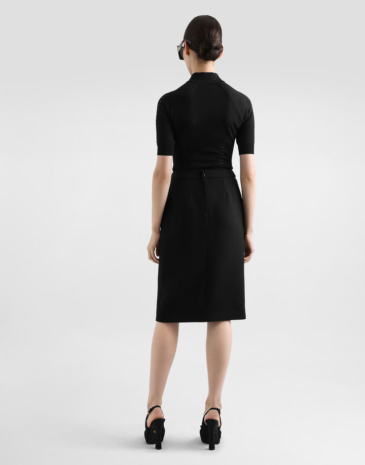 Dolce & Gabbana 粘胶 Polo 衫 黑 FXZ23TJAIRM