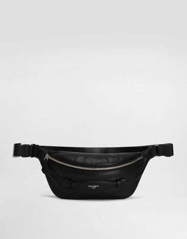 Dolce & Gabbana Calfskin nappa leather belt bag Black BM2385AV956