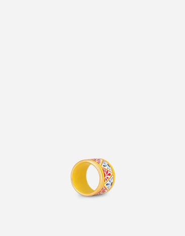 Dolce & Gabbana Set 2 Medium Porcelain Napkin Rings Multicolor TCGS03TCAEM