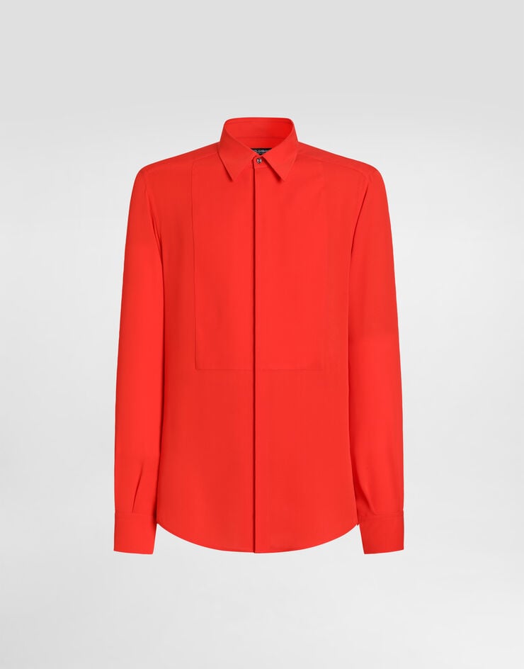 Dolce & Gabbana Crêpe de chine silk martini shirt Dolce & Gabbana Crêpe de chine silk martini shirt G5PD0TFU1U7