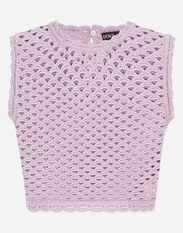 Dolce & Gabbana Crochet crop top Print FTCJ5THS5Q1