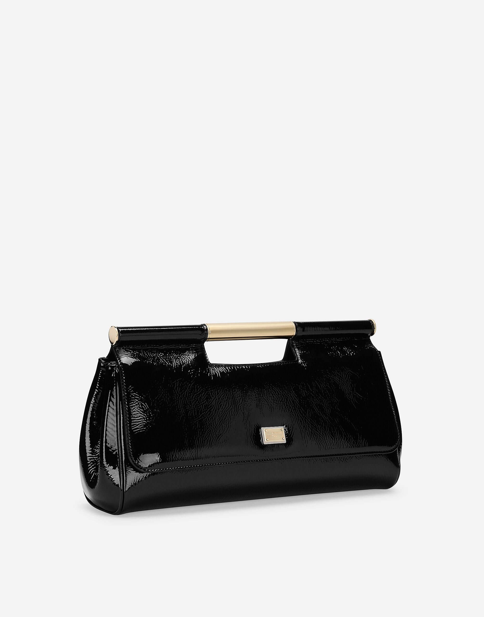 Large Sicily clutch handbag in Black for Women Dolce Gabbana