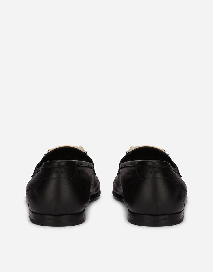 Dolce & Gabbana حذاء لوفر من جلد عجل أسود A50483AE102