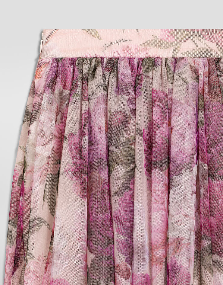 Dolce & Gabbana Peony-print tulle skirt Dolce & Gabbana Peony-print tulle skirt Multicolor L56I19G7QZW