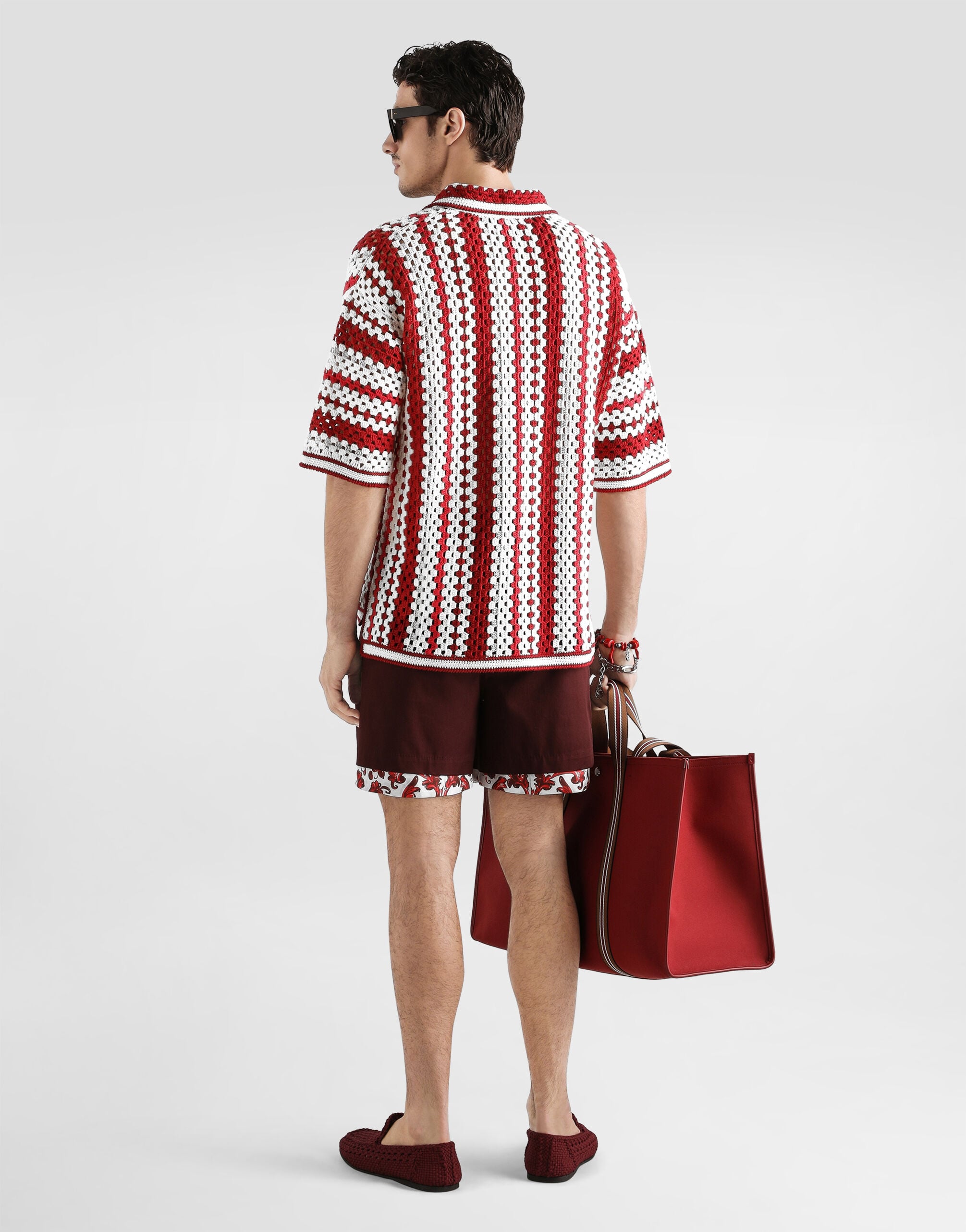 Crochet cotton cardigan in Multicolor for Men | Dolce&Gabbana® US