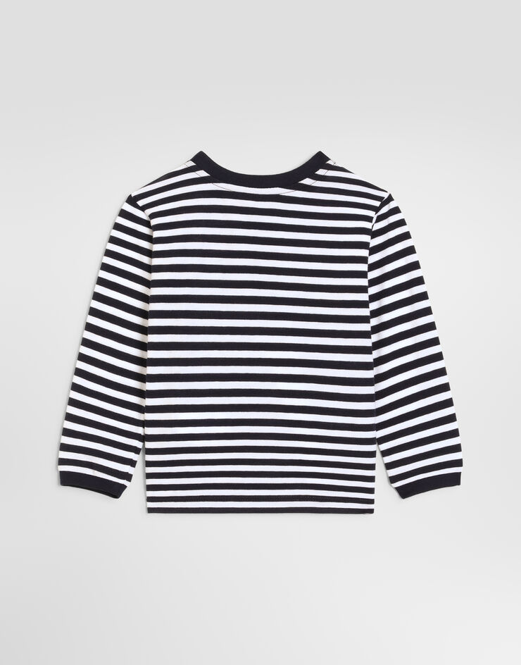 Dolce & Gabbana Serafino in striped jersey Multicolor L1JTKZFBGAV