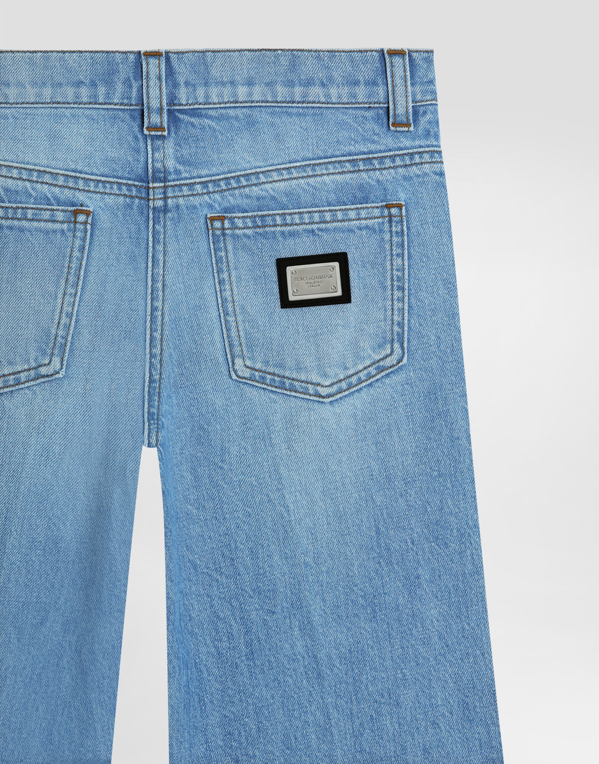 マルチカラーのガールズ 5-pocket denim jeans with branded tag