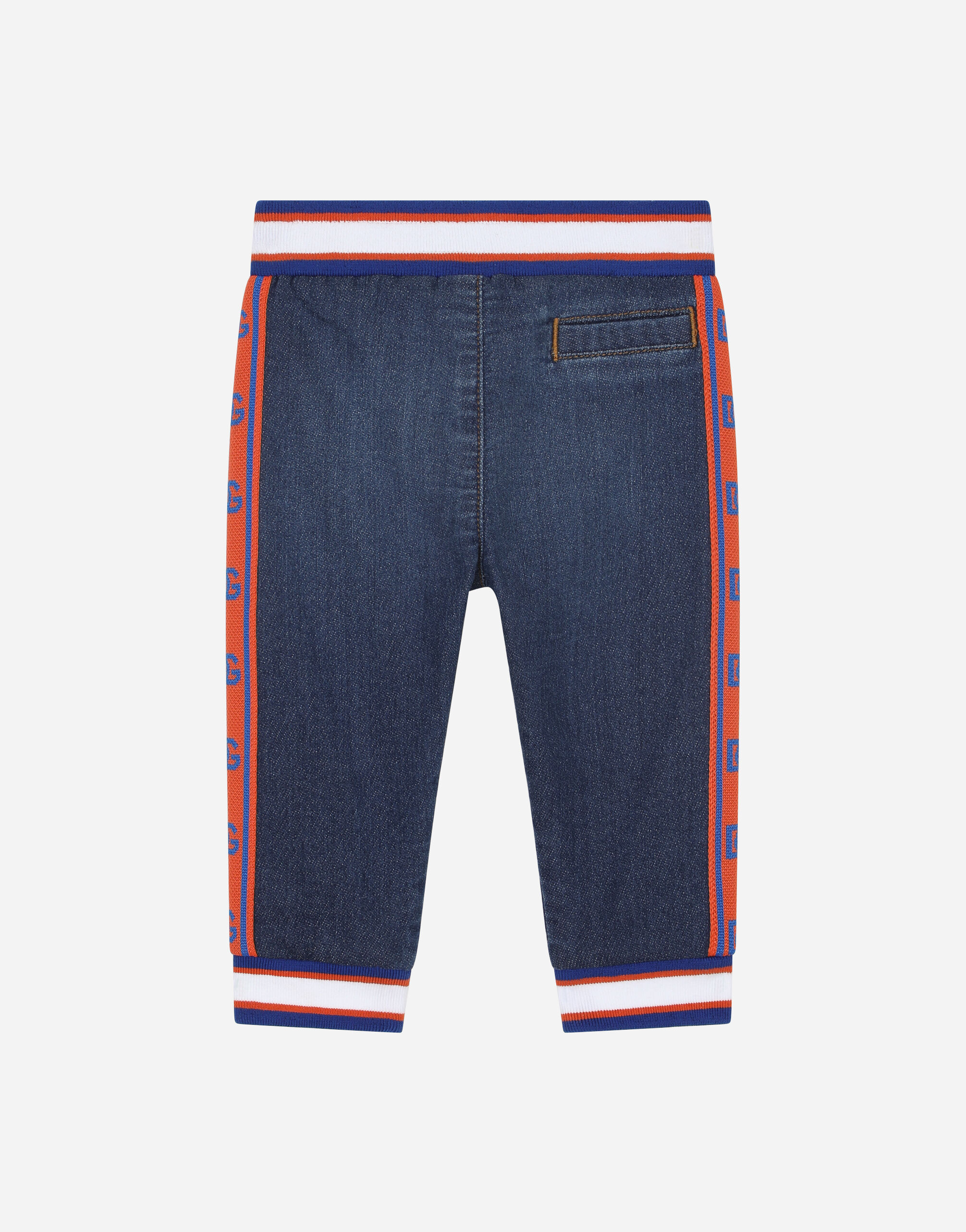 DOLCE&GABBANA ズボン サイズ46 Stretch jersey denim jogging pants in Multicolor for Men