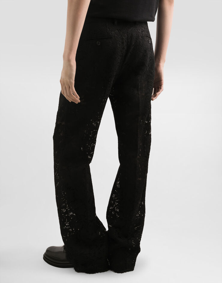 Dolce & Gabbana Cordonetto lace trousers Black GP07CTHLM5E