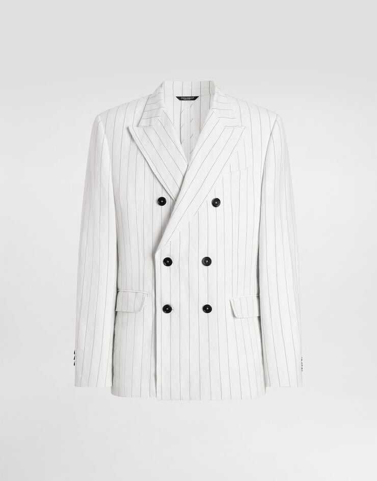 Dolce & Gabbana Double-breasted linen and wool jacket Dolce & Gabbana Double-breasted linen and wool jacket Multicolor G2QS7TFR3F0