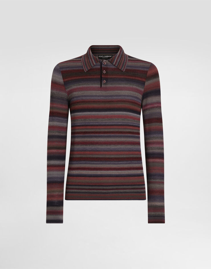 Dolce & Gabbana Striped wool polo shirt Dolce & Gabbana Striped wool polo shirt GXZC2TJDVL1