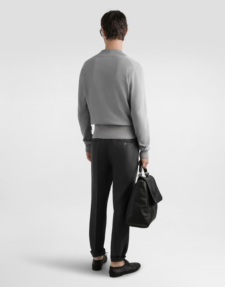Dolce & Gabbana リネンキャンバス ジョギングパンツ グレー GP12QZFU4MF