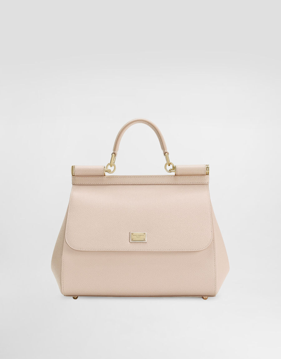 Large Sicily handbag in dauphine calfskin