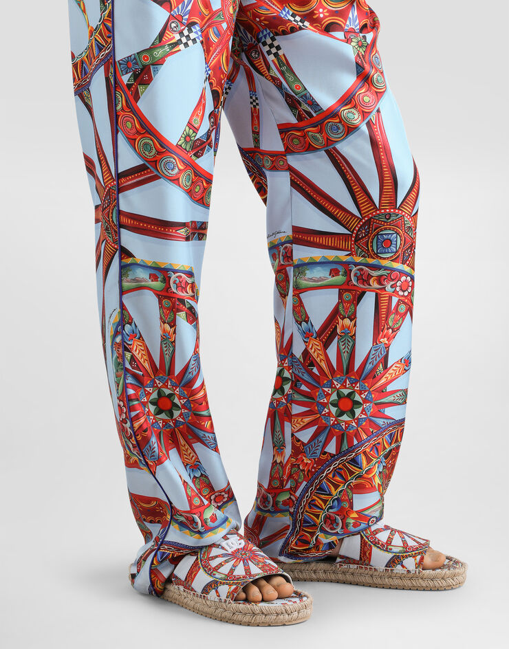 Dolce & Gabbana Carretto-print vanity twill trousers Dolce & Gabbana Carretto-print vanity twill trousers Multicolor GVRMATIS131