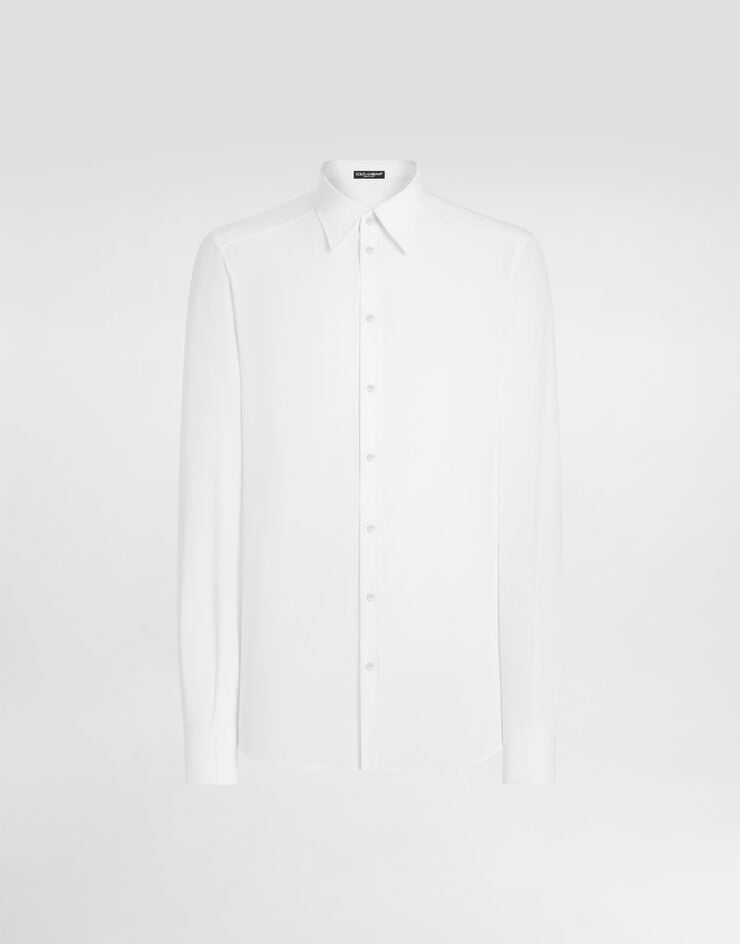 Dolce & Gabbana Camicia martini in crêpe de chine di seta Dolce & Gabbana Camicia martini in crêpe de chine di seta Bianco G5ML1TFU1UQ